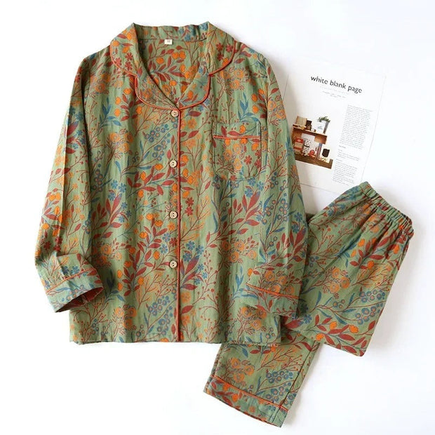 Emma - Blumenmuster Pyjama-Set