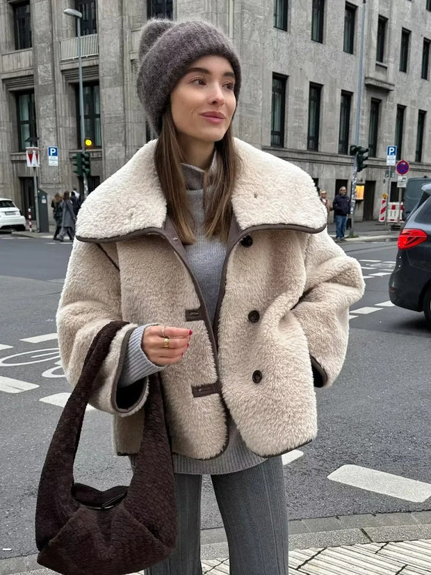 Friedrich – Kuschelige Teddyjacke mit klassischem Kragen