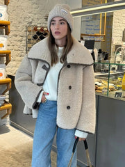 Friedrich – Kuschelige Teddyjacke mit klassischem Kragen