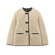 Elke - Stilvolle Teddy-Jacke mit Akzenten