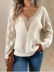 Magdalena – Pull en maille élégant avec col en V
