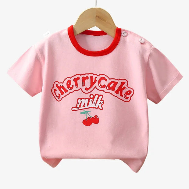 Patrick - T-shirts d'été à manches courtes pour bébé, 100 % coton