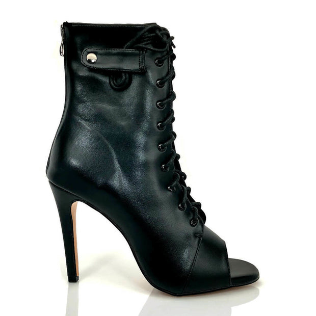 Alexander - Peep-Toe-Stiefel mit Schnürung