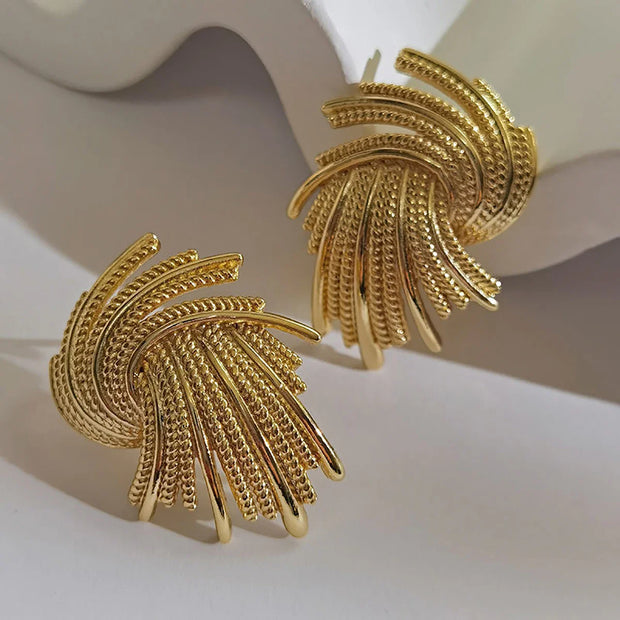 Ivy - Boucles d'oreilles géométriques torsadées