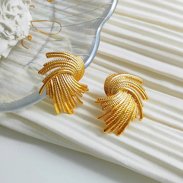 Ivy - Boucles d'oreilles géométriques torsadées