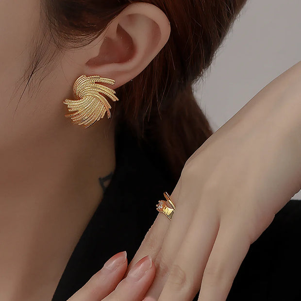 Ivy - Boucles d'oreilles géométriques torsadées