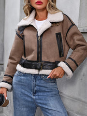 Luisa – Stilvolle Fliegerjacke aus Lammfellimitat