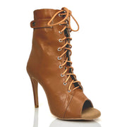 Alexander - Peep-Toe-Stiefel mit Schnürung