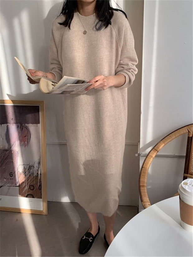 Luisa - Robe midi en maille confortable