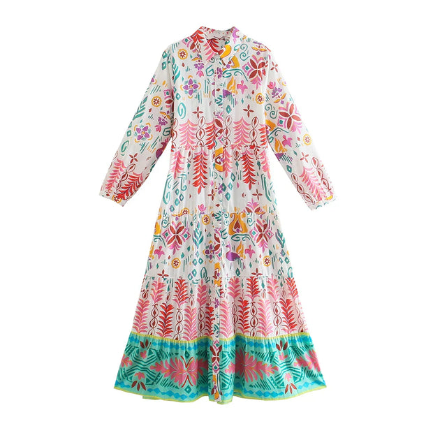 Karoline - Robe midi fleurie