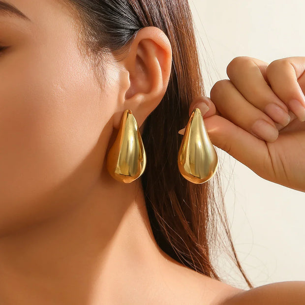 Ivy - Boucles d'oreilles goutte d'eau dorées