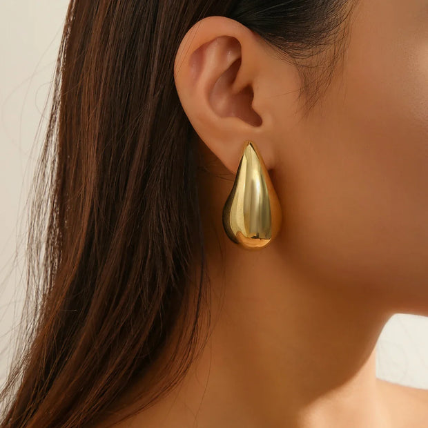 Ivy - Boucles d'oreilles goutte d'eau dorées