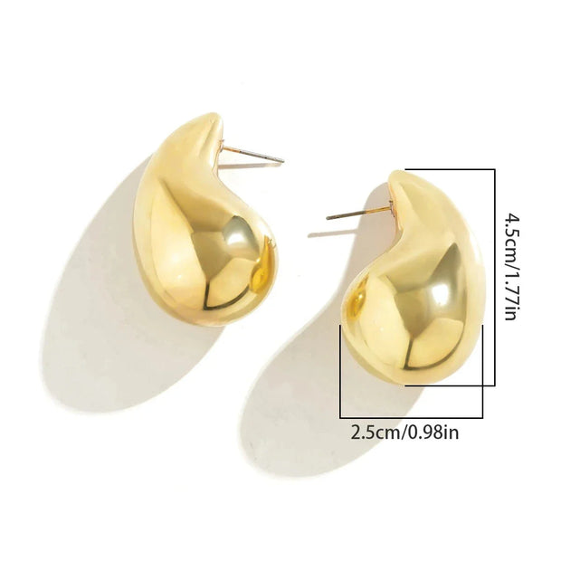 Ivy - Boucles d'oreilles goutte d'eau dorées