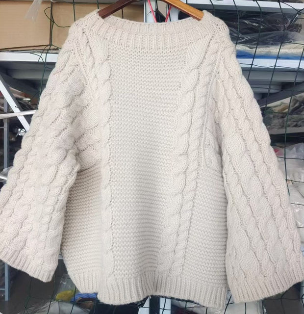 Luisa – Grober Zopfmusterpullover