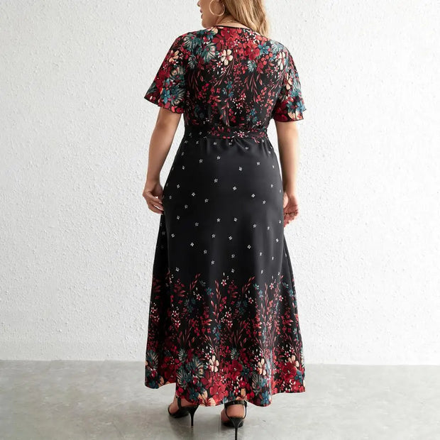 Juliann - Robe longue fleurie grande taille