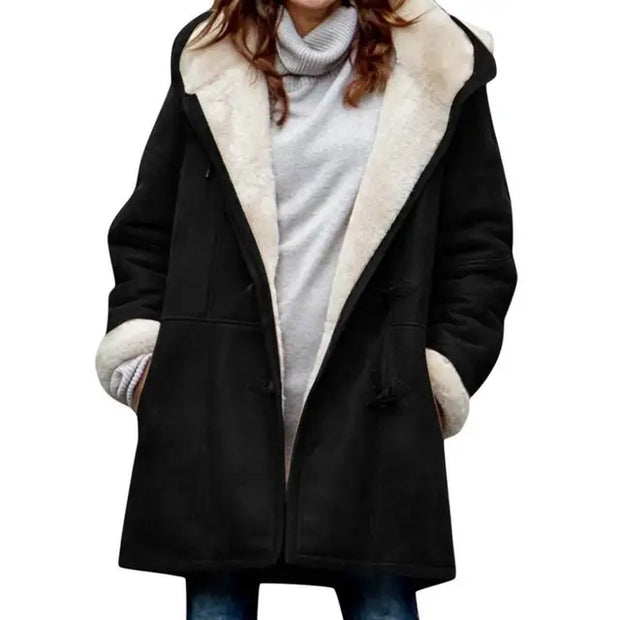 Elsie - Manteau doublé polaire avec capuche