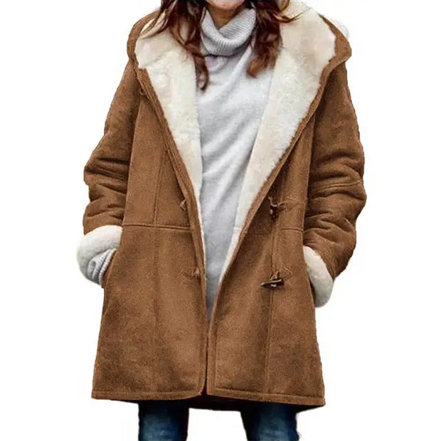 Elsie - Manteau doublé polaire avec capuche