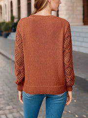 Elsie - Pull en maille unie à col en V