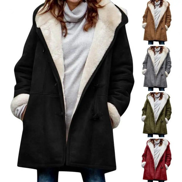 Elsie - Manteau doublé polaire avec capuche