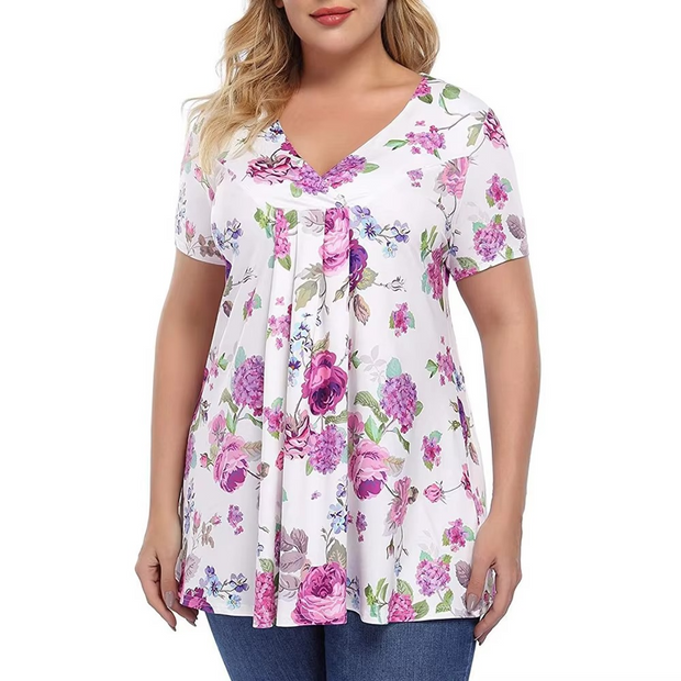 Carlotta - Feminines Tunika-Top mit Faltenwurf
