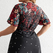 Juliann - Robe longue fleurie grande taille