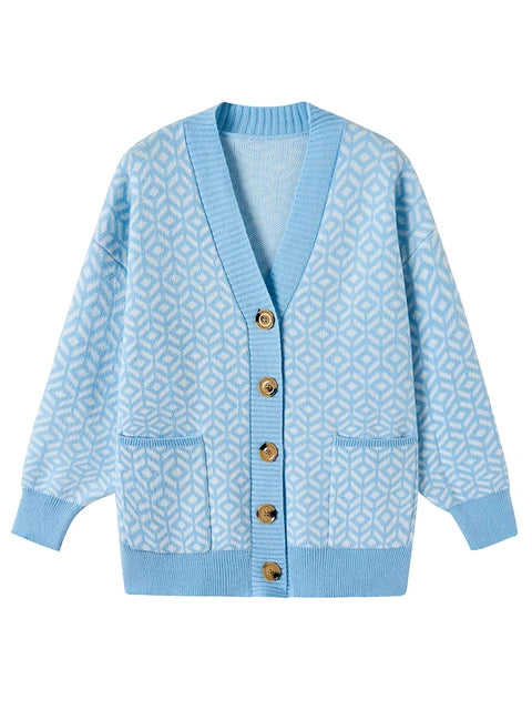 Lia - Cardigan élégant en maille avec patte de boutonnage