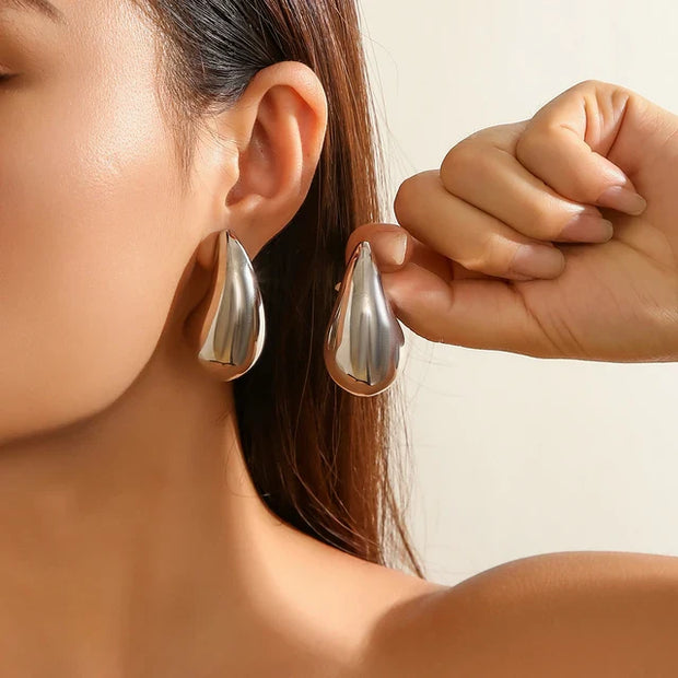 Ivy - Boucles d'oreilles goutte d'eau dorées