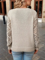 Elsie - Pull en maille unie à col en V