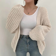 Alexander - Übergroße Strickjacke aus grobem Strick