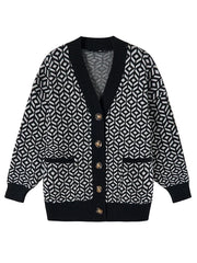 Lia - Cardigan élégant en maille avec patte de boutonnage