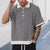 Darnulf - Gestreiftes Strickshirt mit Kontrastkragen
