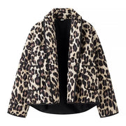 Millie - Veste en coton imprimé léopard