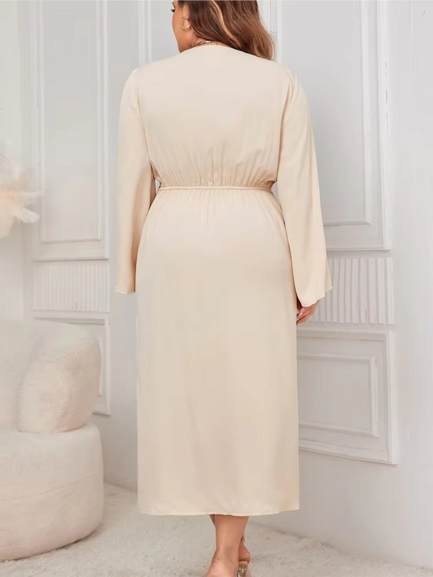 Carlotta - robe portefeuille avec fronces élégantes à la taille