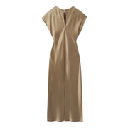 Lena - Robe midi élégante en satin