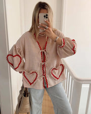 Julia - Vintage-Herztaschenhemd