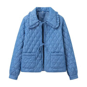 Elsie - Veste ample en coton bleu pour femme