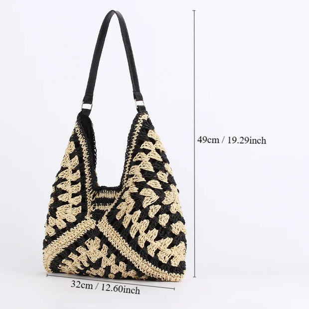 Lena - Grand sac de plage en paille