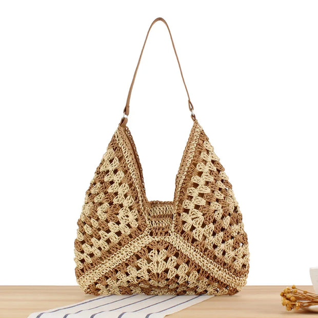 Lena - Grand sac de plage en paille