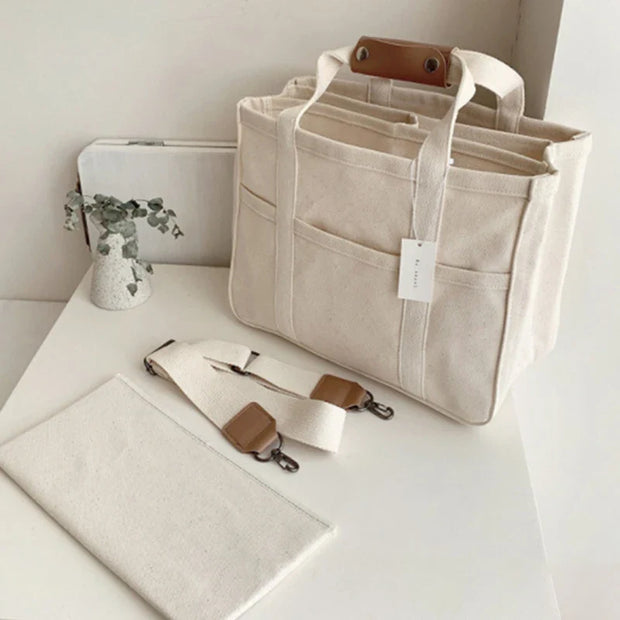 Klara - Sac en toile à compartiments multiples