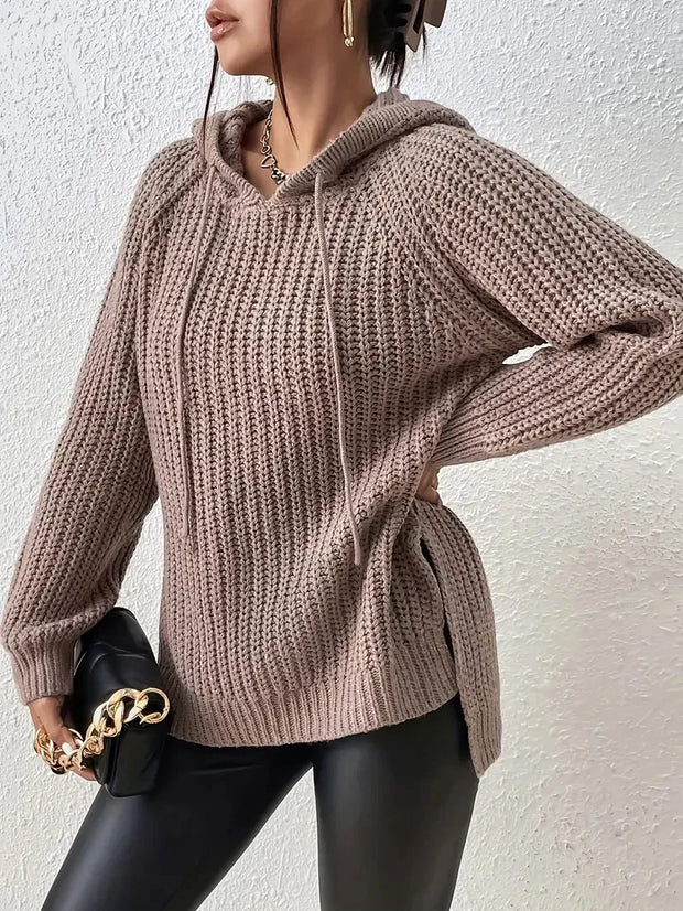Luisa – Lässiger Strick-Kapuzenpullover