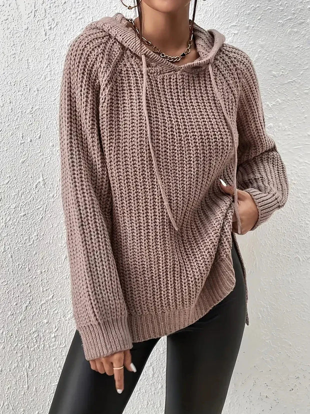 Luisa – Lässiger Strick-Kapuzenpullover