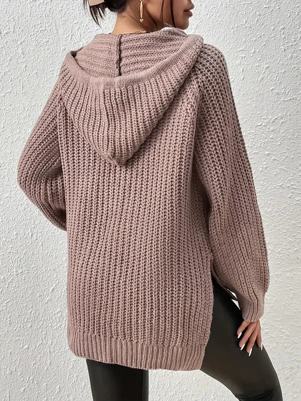Luisa – Lässiger Strick-Kapuzenpullover