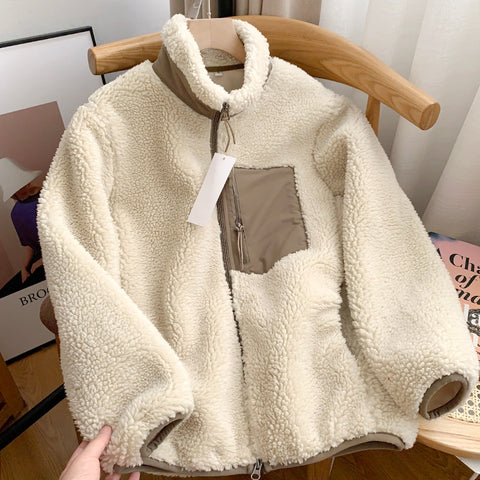 Elke - Flauschige Fleecejacke mit Brusttasche