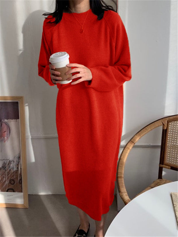 Luisa - Robe midi en maille confortable