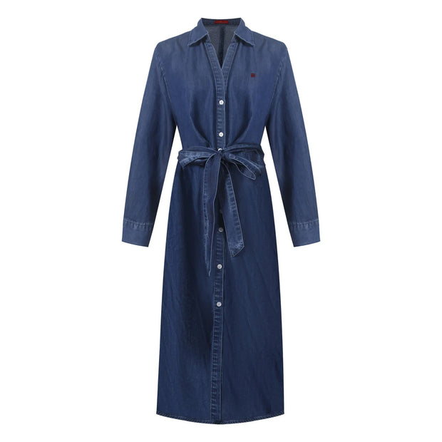 Carwena - Robe chemise intemporelle avec ceinture à nouer