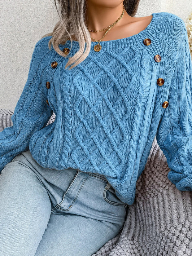 Elisaria – Stilvoller Zopfstrickpullover