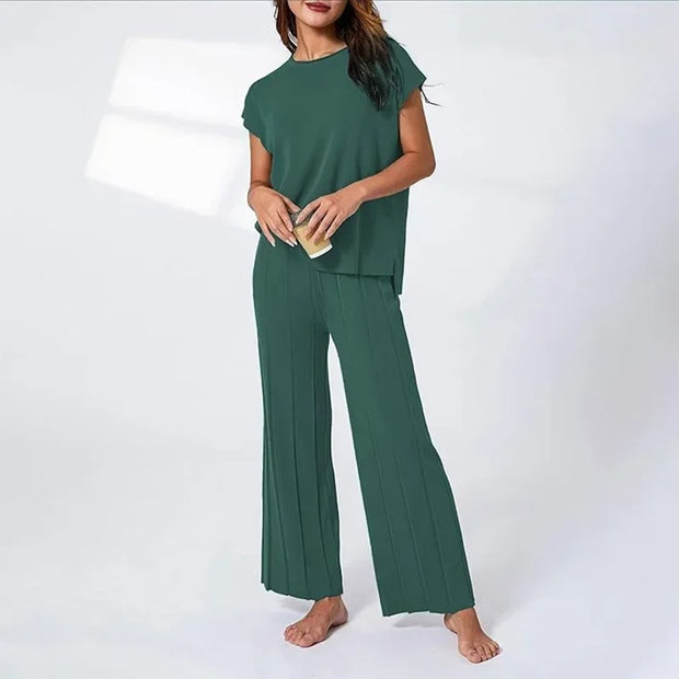 Magdalena – Ensemble deux pièces élégant avec un pantalon large et un t-shirt