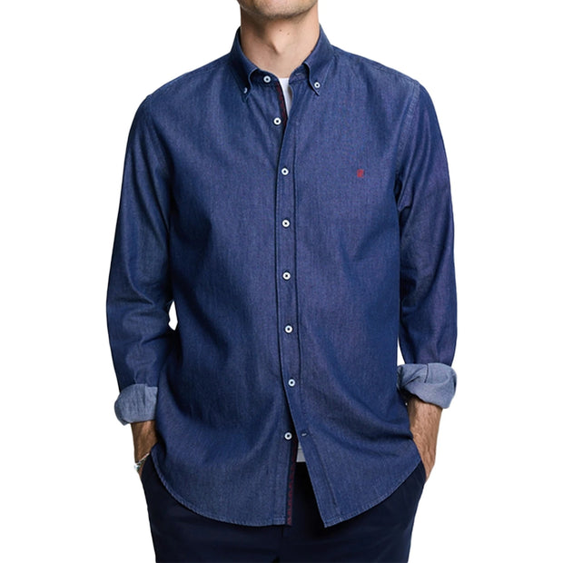 Dietrich - Chemise en jean classique avec patte de boutonnage