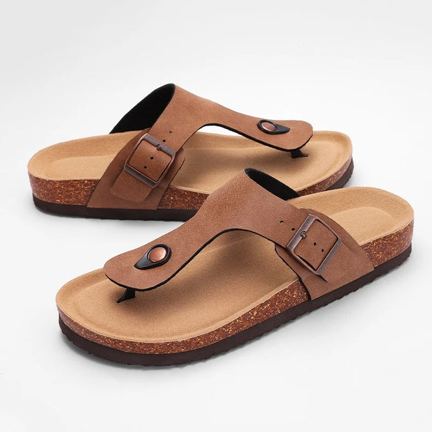 Giselotte - Zehentrenner-Sandalen mit Korksohle