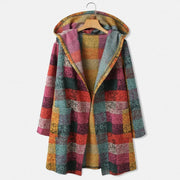 Emma - Manteau à capuche à carreaux